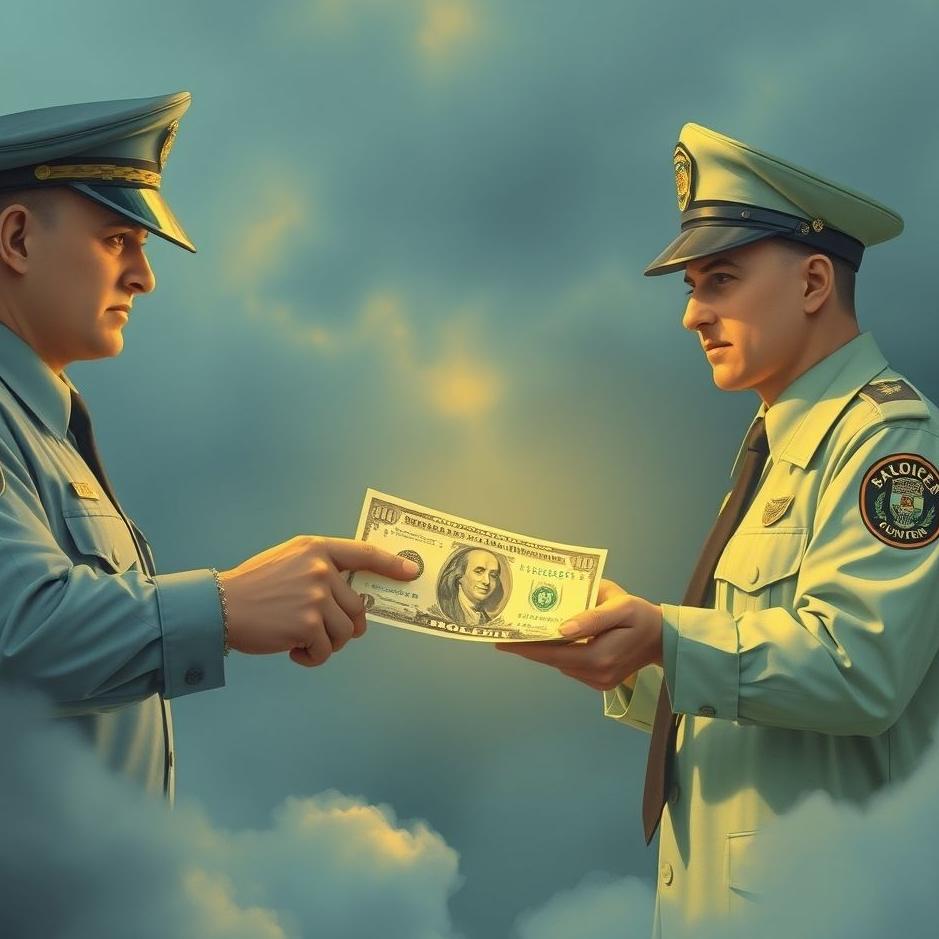 Dream : Giving paper money to the police in a dream