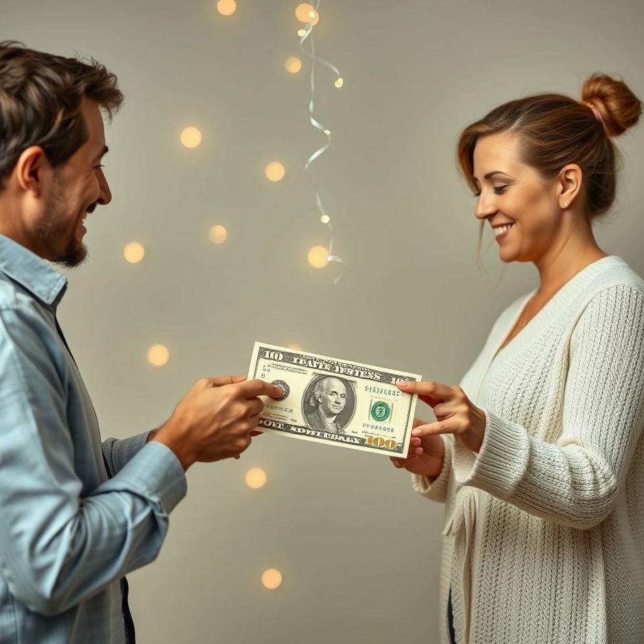 Dream : Giving paper money to your spouse in a dream