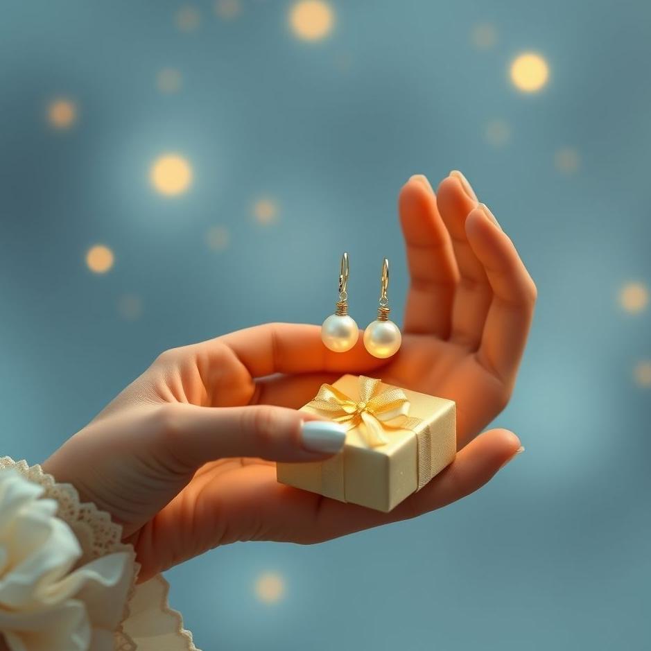 Dream : Giving pearl earrings as a gift in a dream