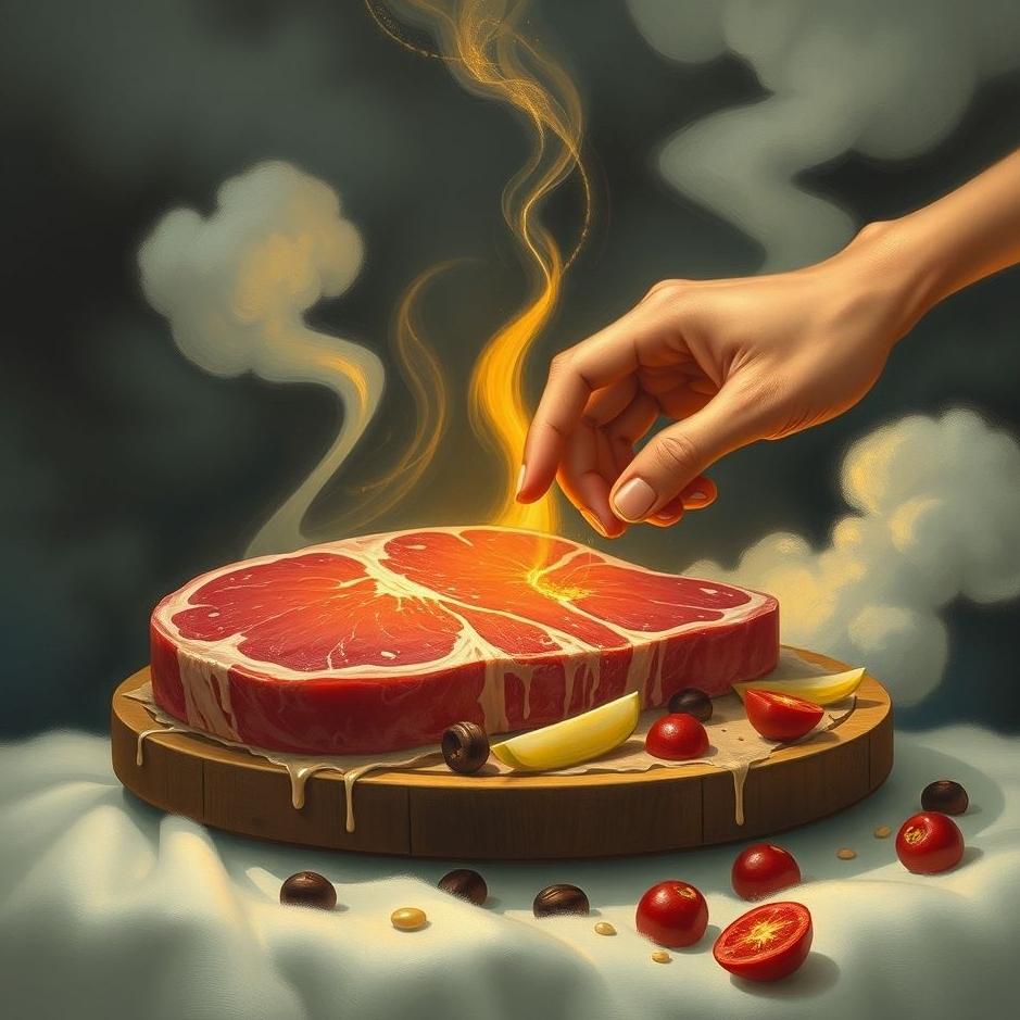 Dream : Giving red meat in a dream