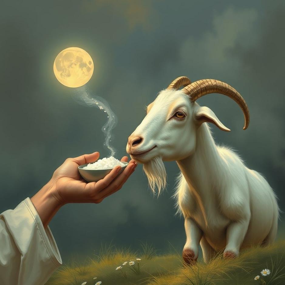 Dream : Giving salt to a goat in a dream