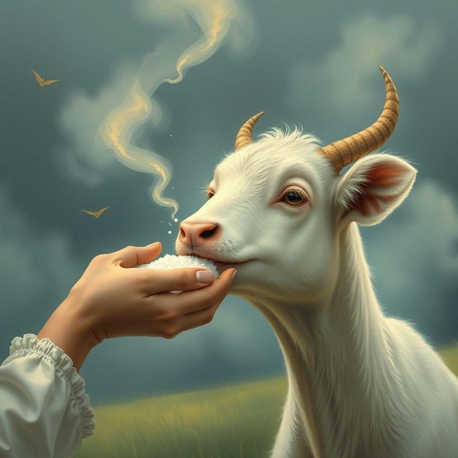 Dream : Giving salt to an animal in a dream