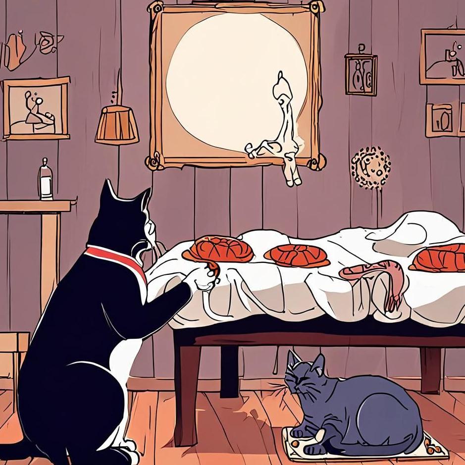 Dream : Giving sausage to a cat in a dream