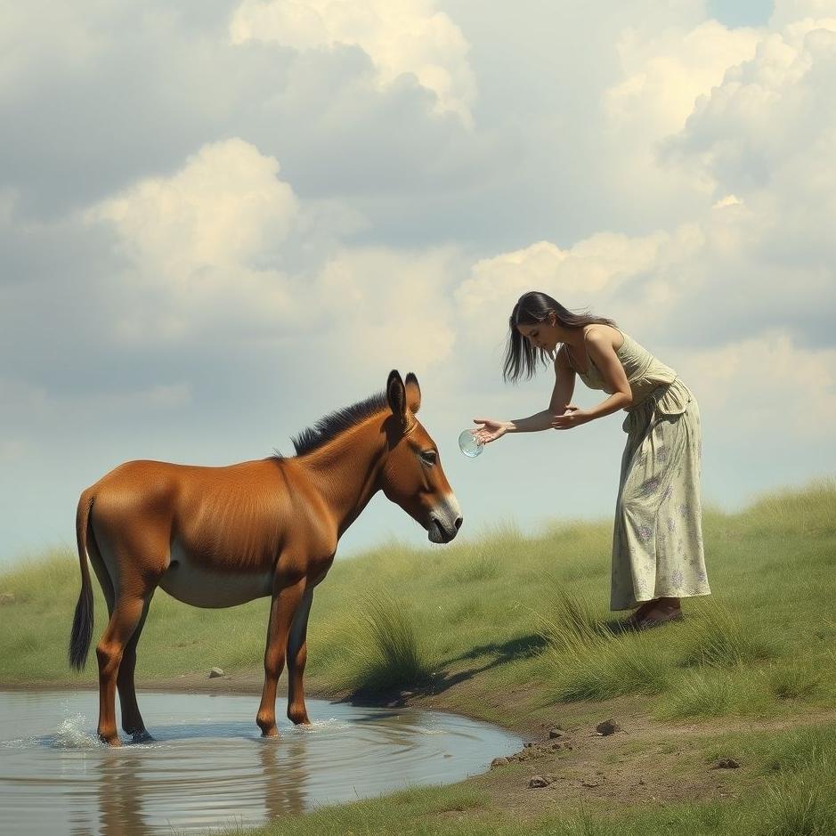 Dream : Giving water to a donkey in a dream