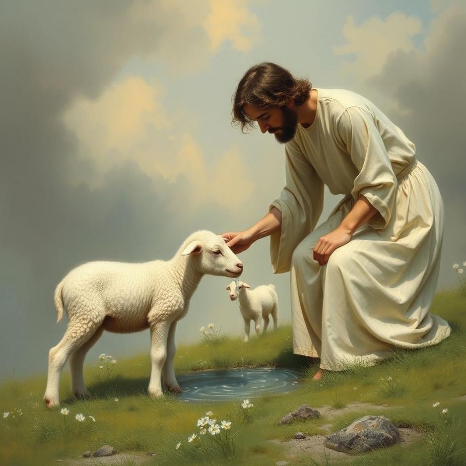 Dream : Giving water to a lamb in a dream