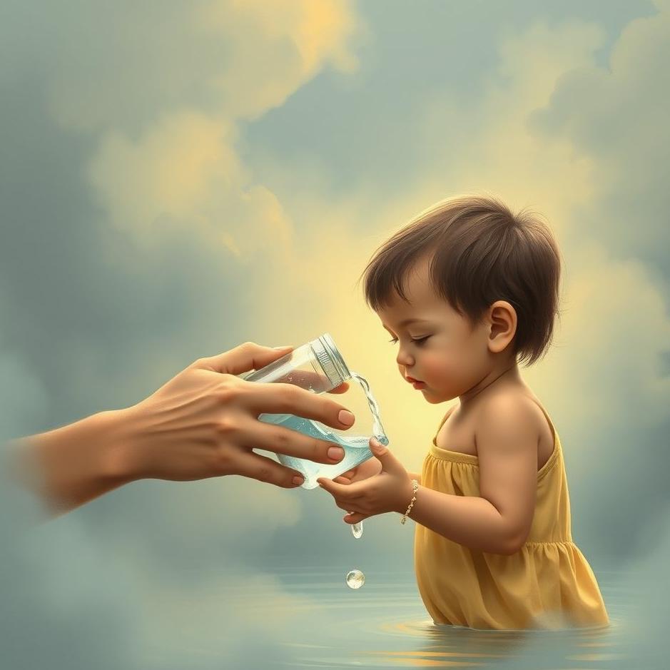Dream : Giving water to a little child in a dream
