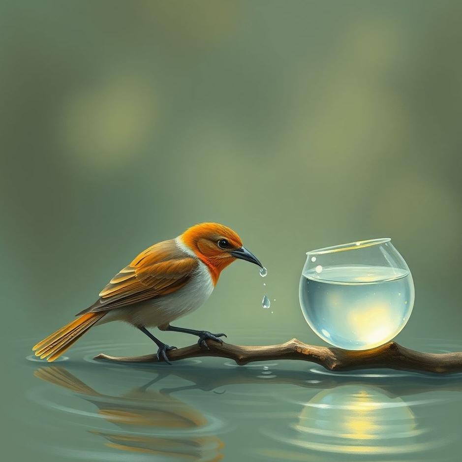 Dream : Giving water to a sick bird in a dream