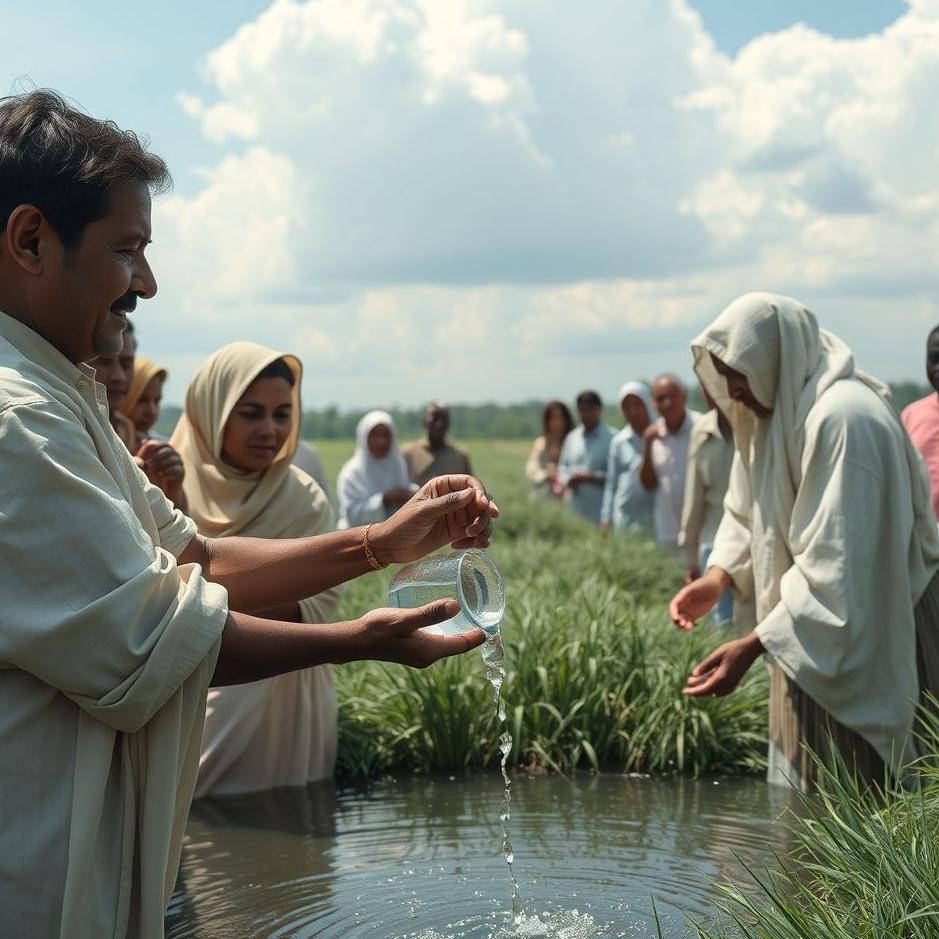 Dream : Giving water to people in a dream