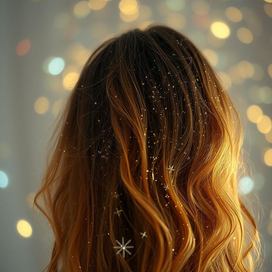 Dream : Glitter in hair in a dream