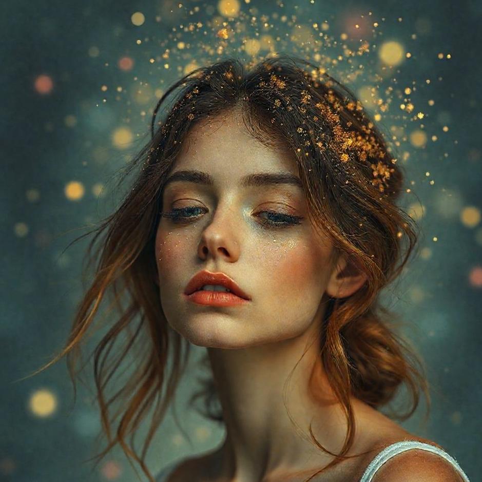 Dream : Glitter on your head in a dream