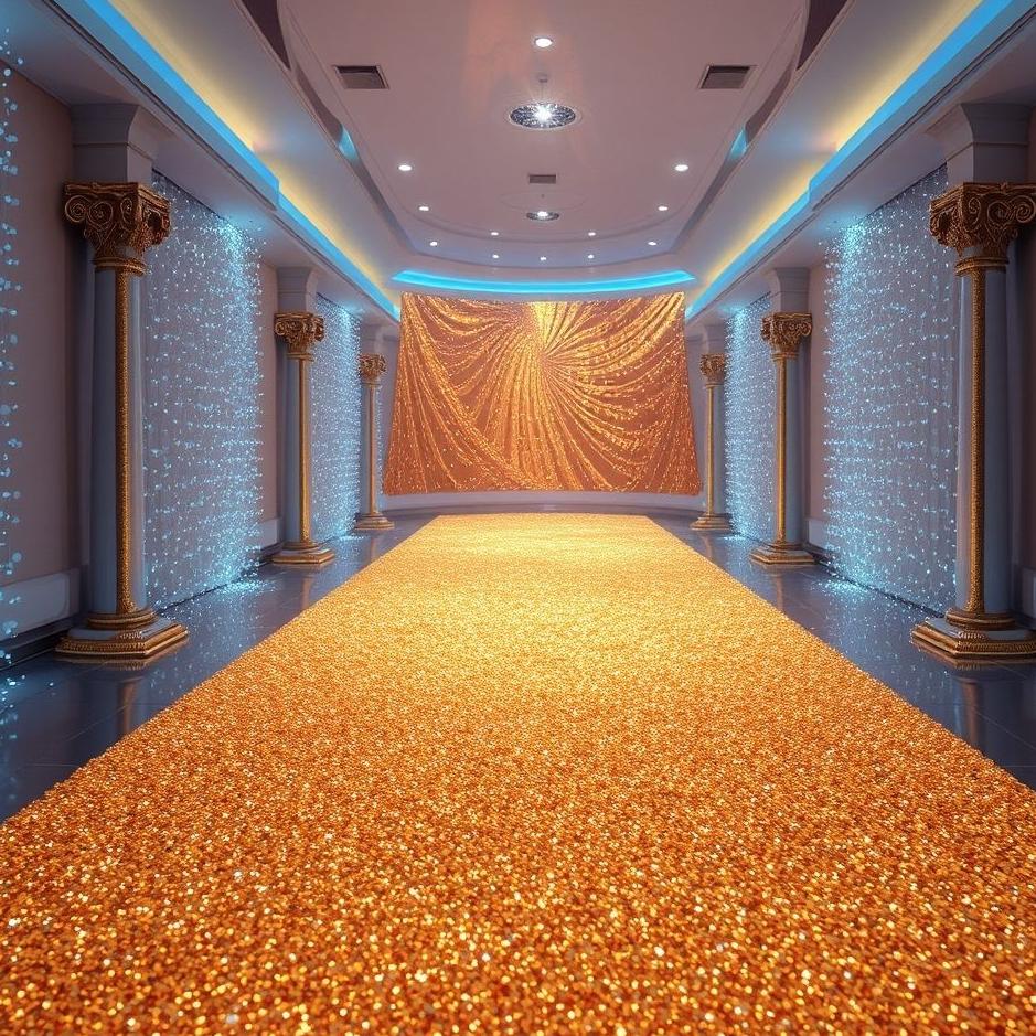 Dream : Glittery carpet in a dream