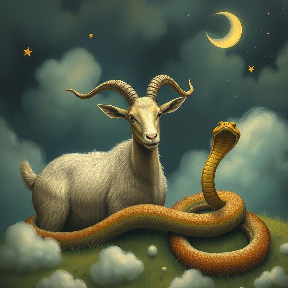 Dream : Goat and a snake in a dream