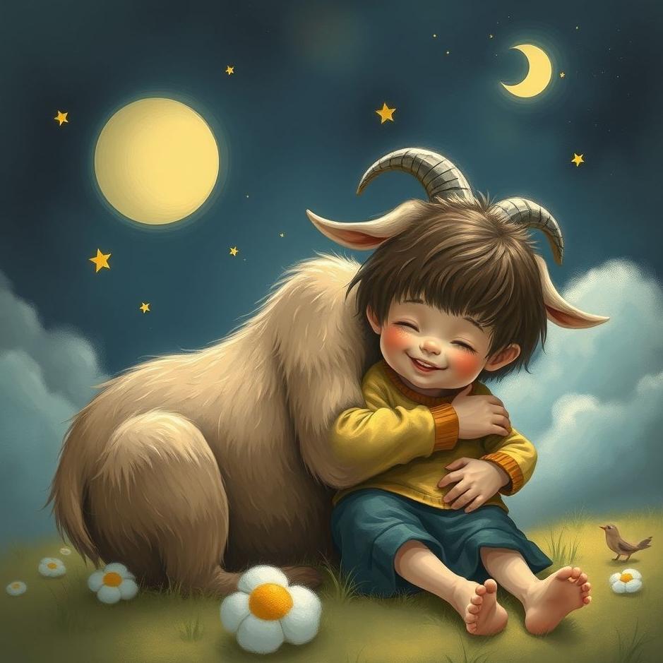 Dream : Goat hugging a child in a dream