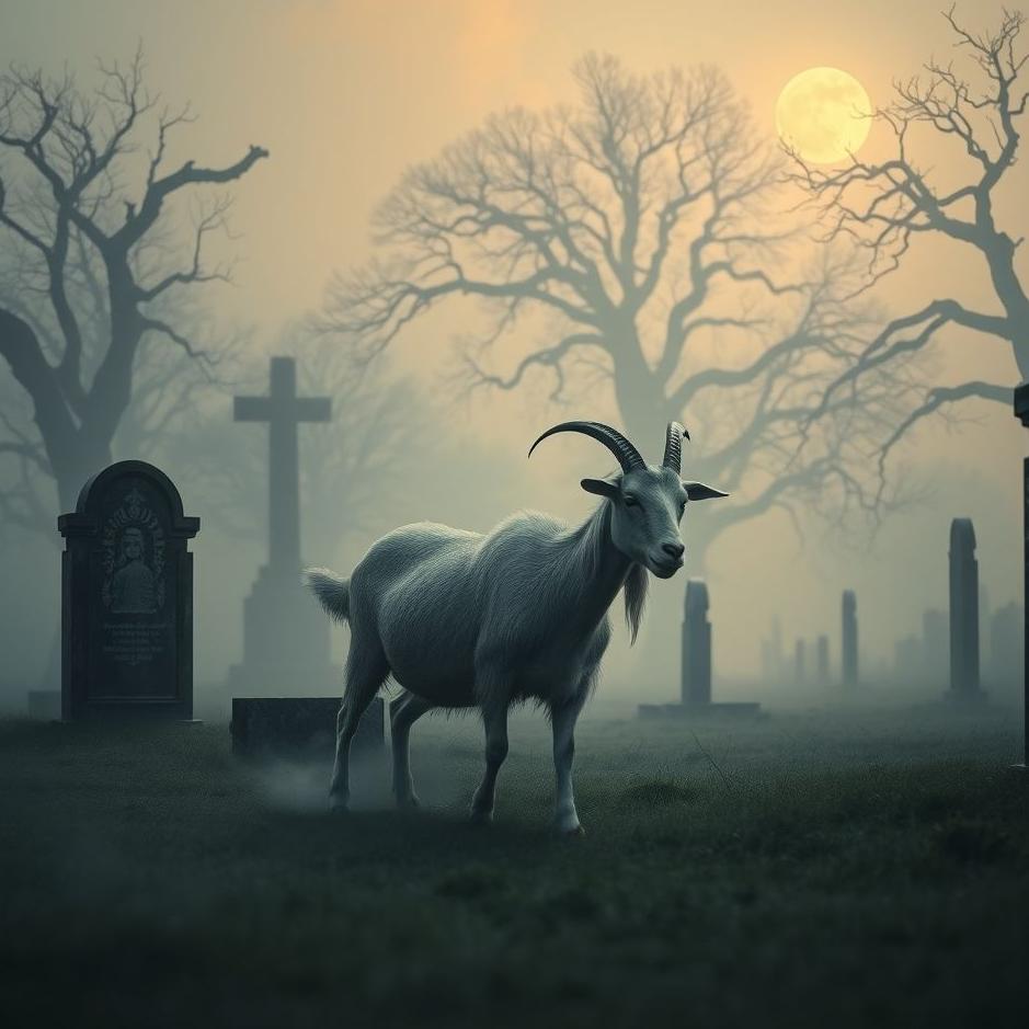 Dream : Goat in a cemetery in a dream