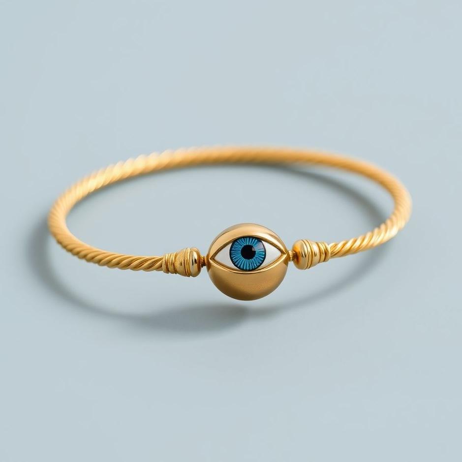 Dream : Gold bracelet with an evil eye bead in a dream