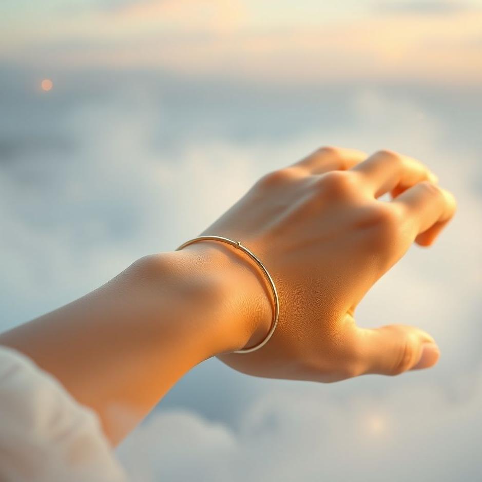Dream : Gold bracelet worn on the arm in a dream