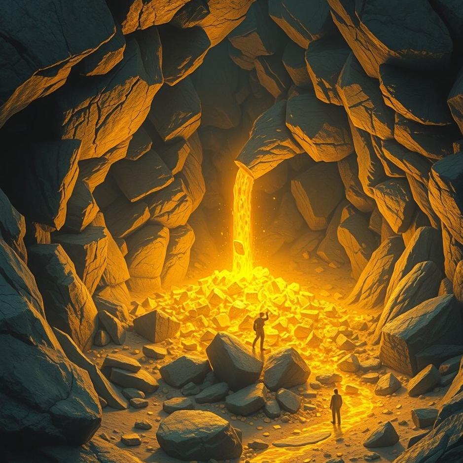 Dream : Gold extracting from a mine in a dream