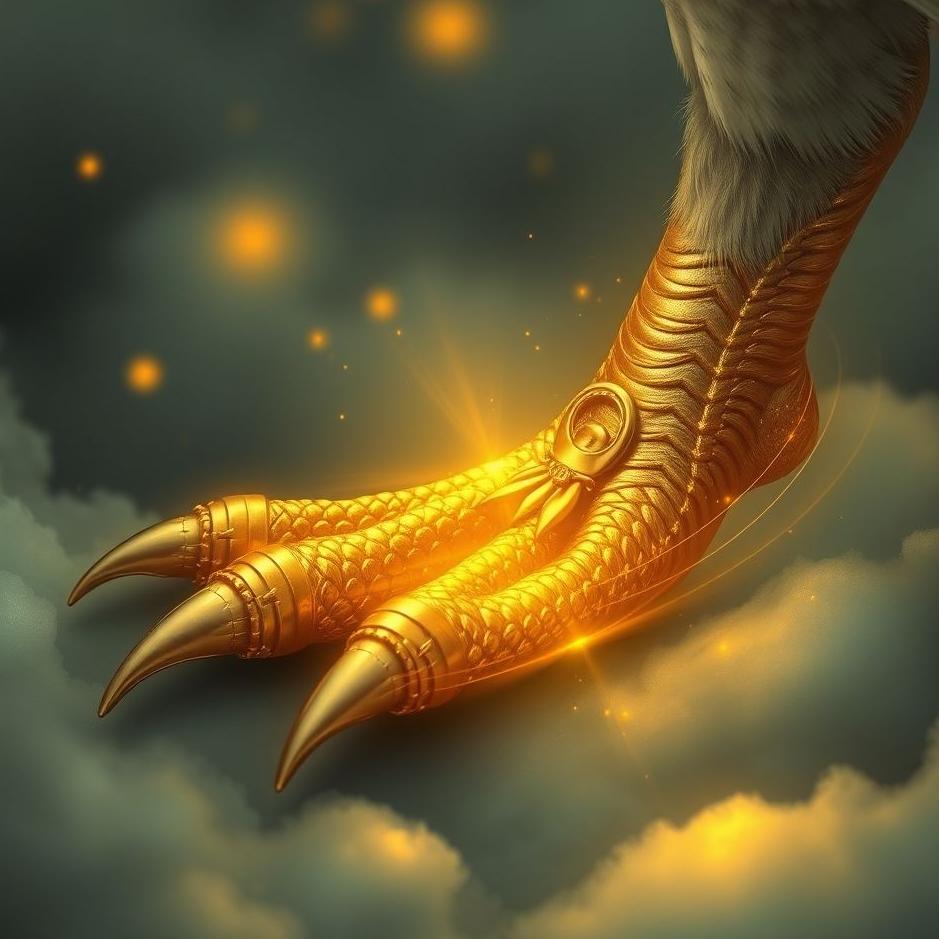 Dream : Gold on a bird's foot in a dream