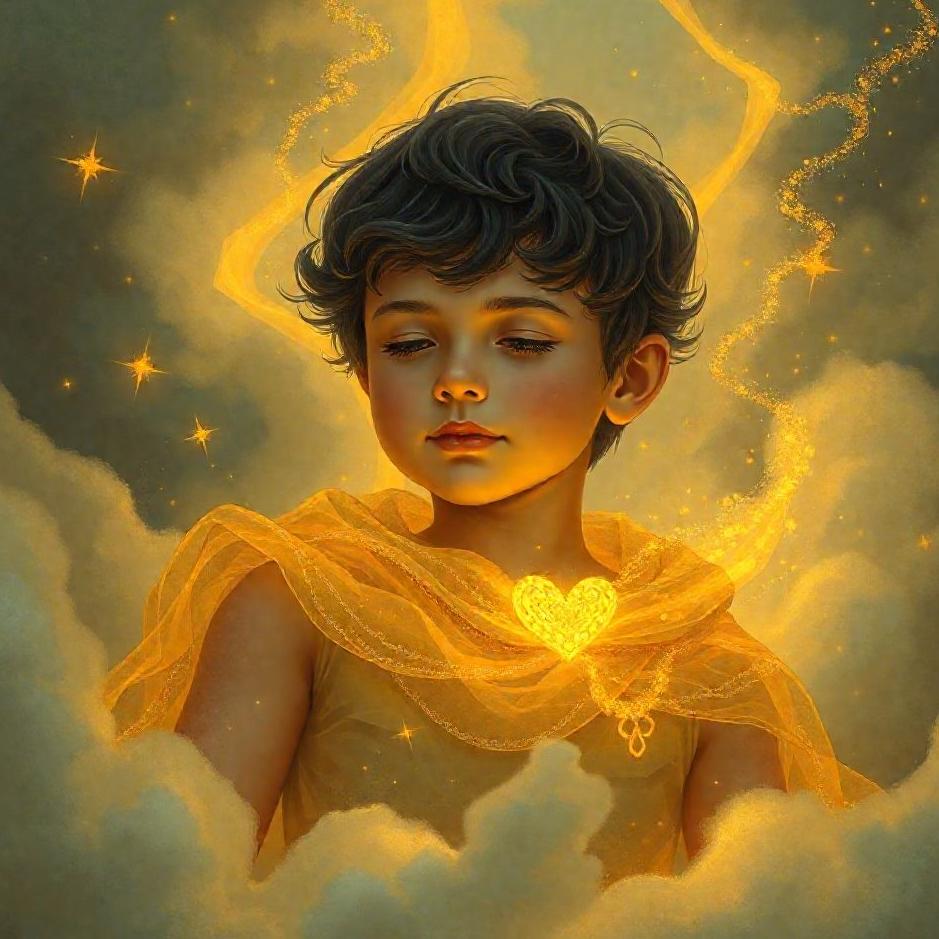 Dream : Gold on a boy in a dream