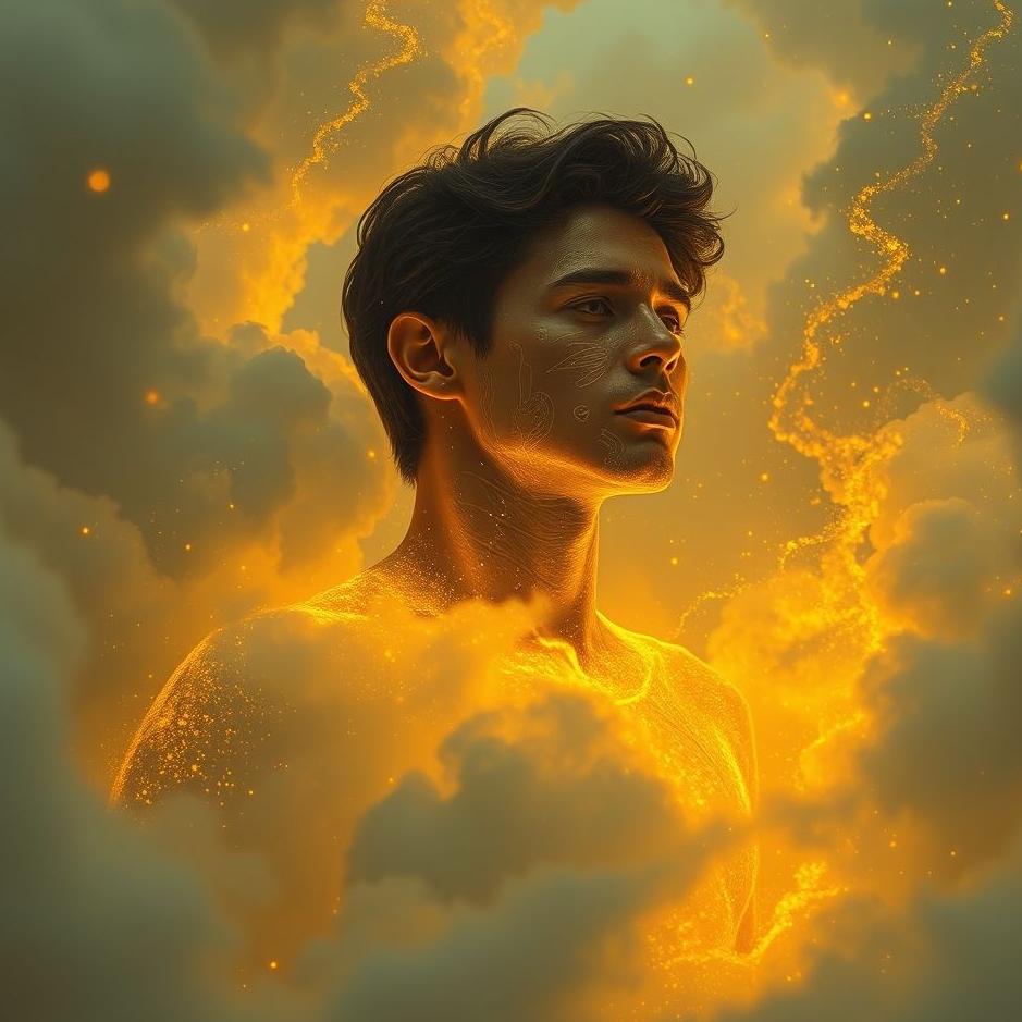 Dream : Gold on a man in a dream