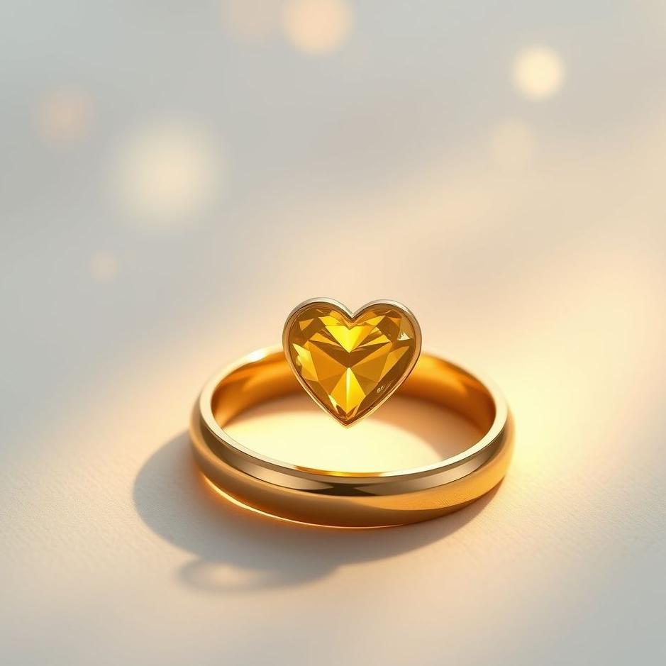 Dream : Gold ring with a heart in a dream