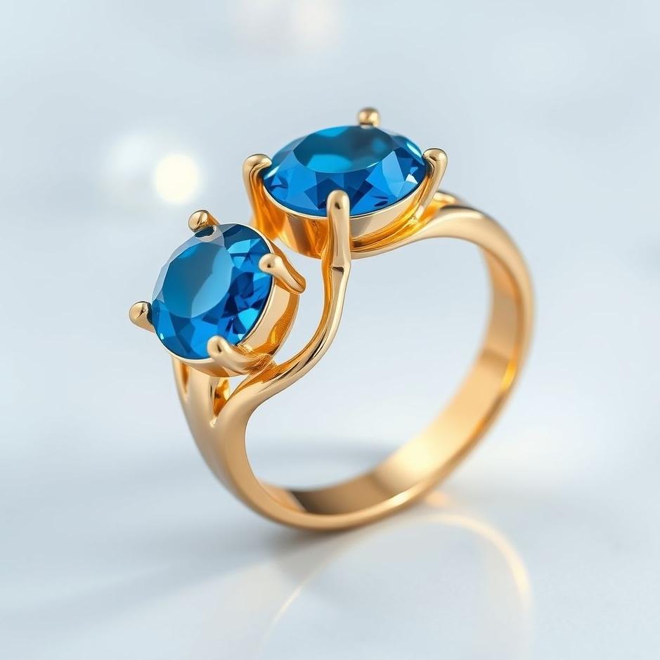Dream : Gold ring with blue stones in a dream