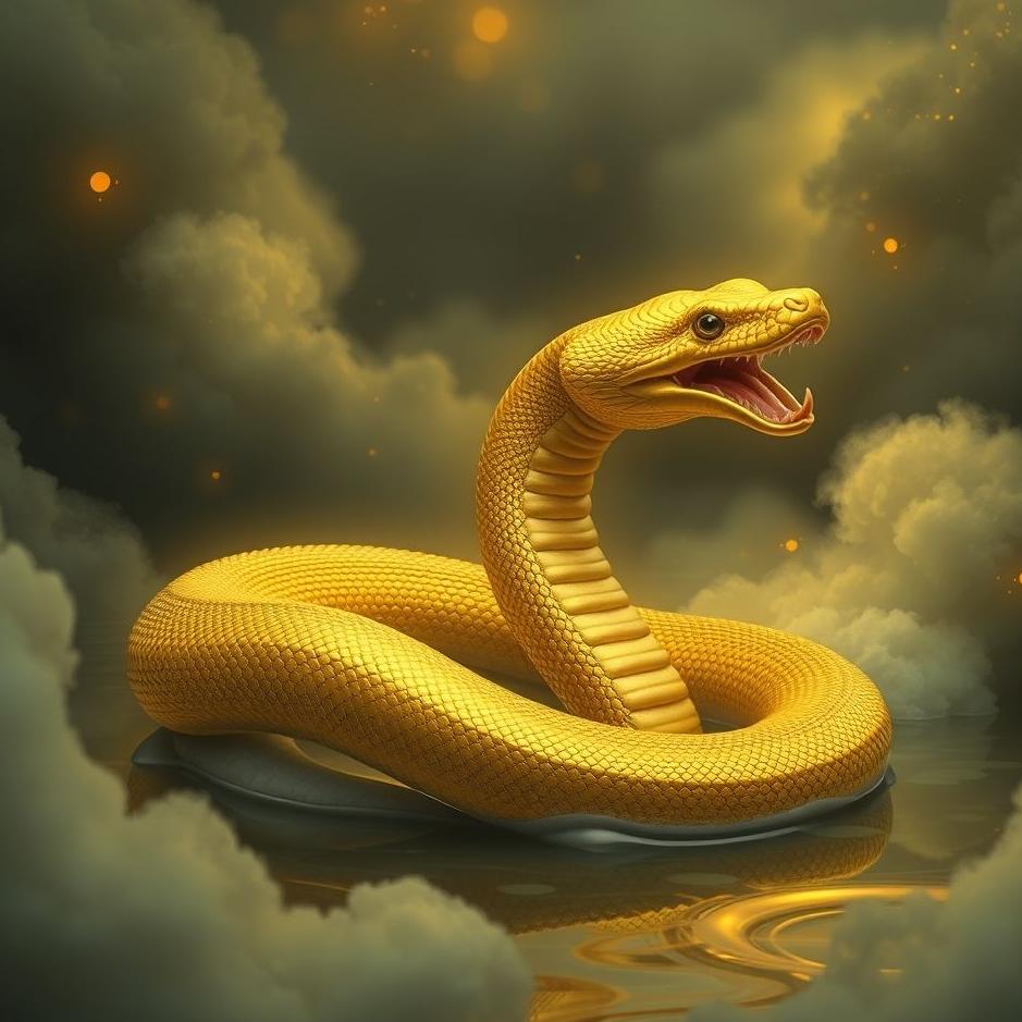Dream Dictionary : Gold snake in the dream