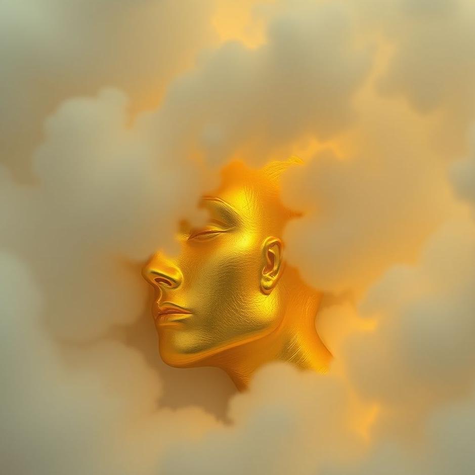 Dream : Gold with a head in a dream