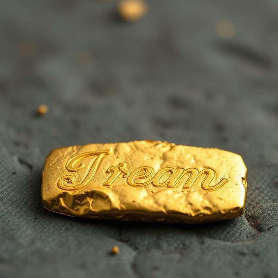 Dream : Gold with a name written on it in a dream