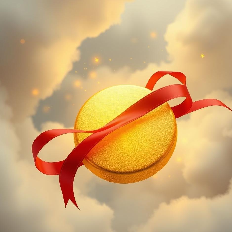 Dream : Gold with a red ribbon in a dream