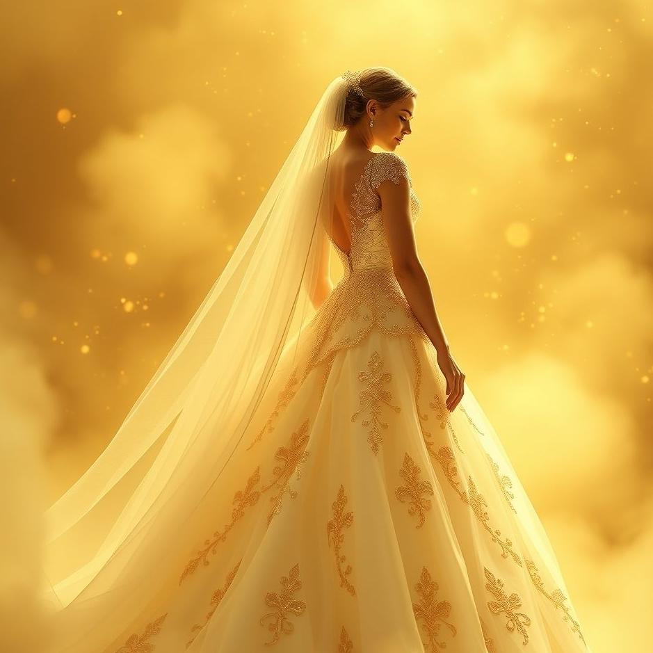 Dream : Gold with a wedding dress in a dream