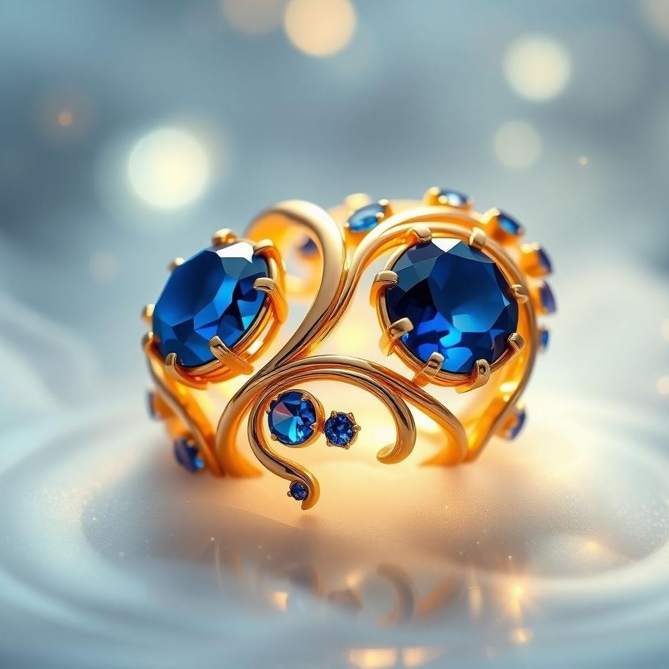 Dream : Gold with blue stones in a dream