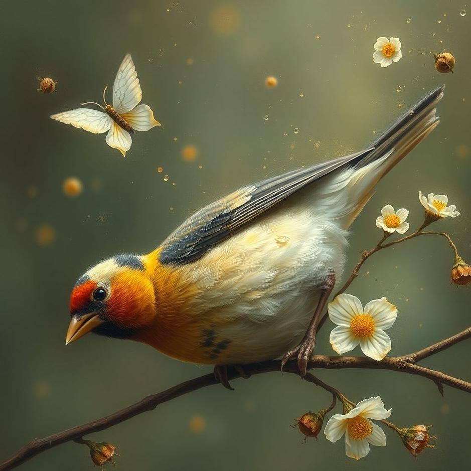 Dream : Goldfinch dying in a dream