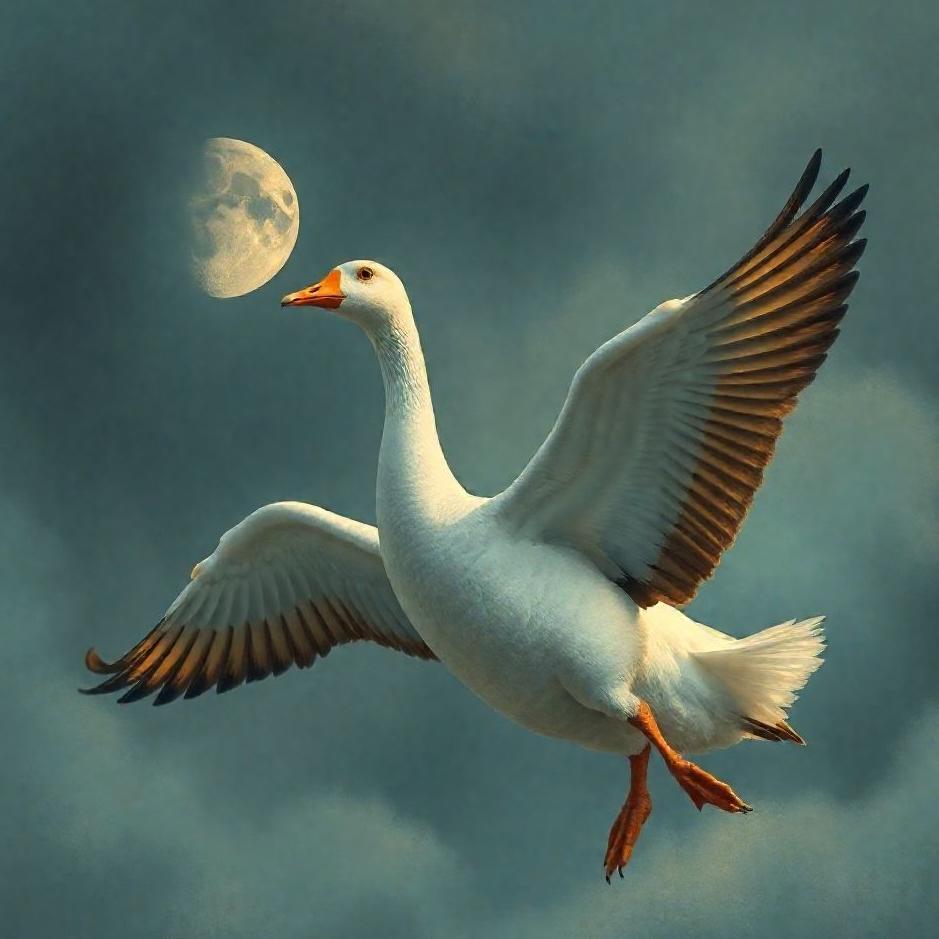 Dream : Goose landing on your head in a dream