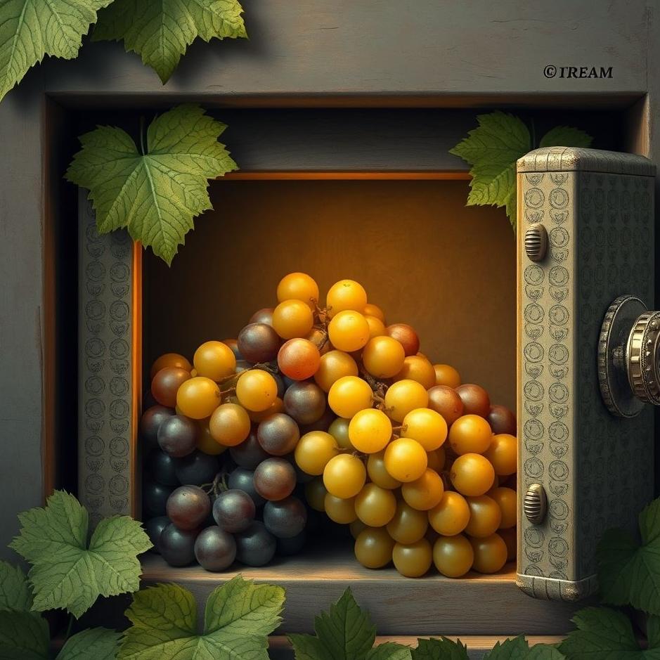 Dream : Grapes in a safe in a dream