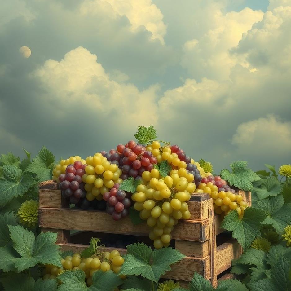 Dream : Grapes in crates in a dream