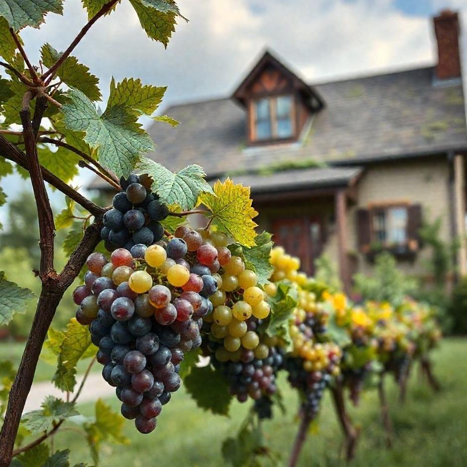 Dream : Grapes in front of the house in a dream