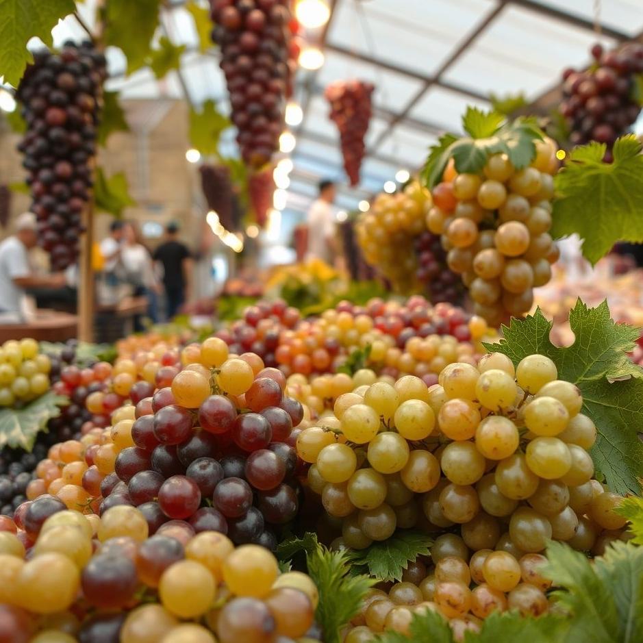 Dream : Grapes in the market in a dream
