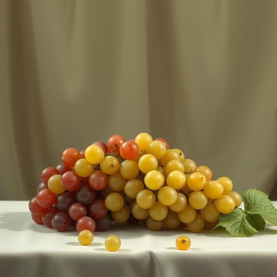 Dream : Grapes on the table in a dream