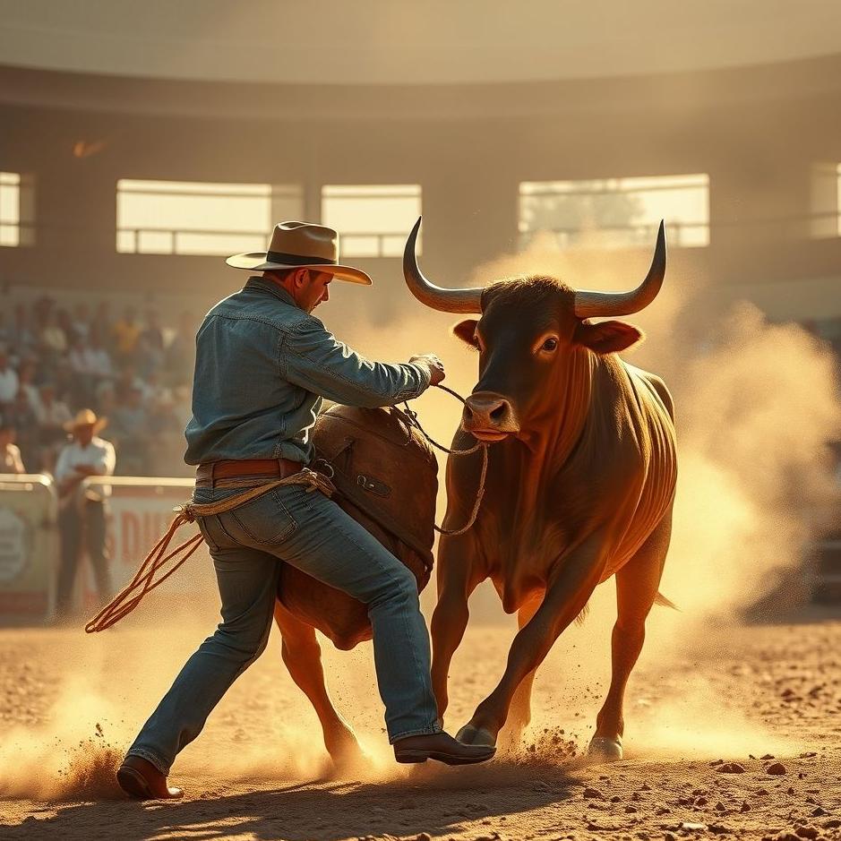 Dream : Grappling with a bull 