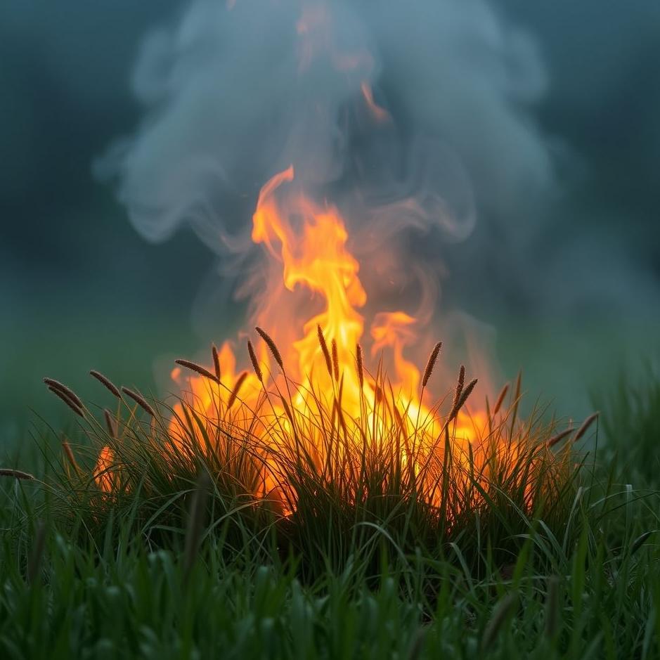 Dream : Grass burning in a dream