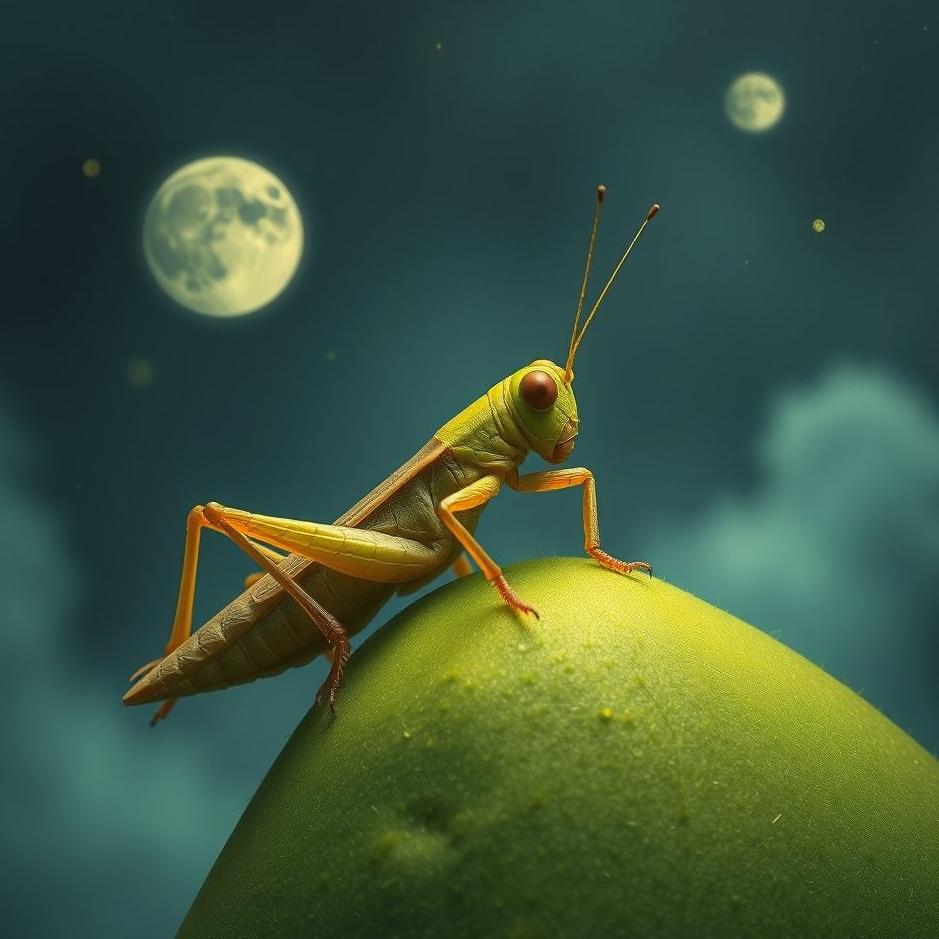 Dream : Grasshopper on your head in a dream