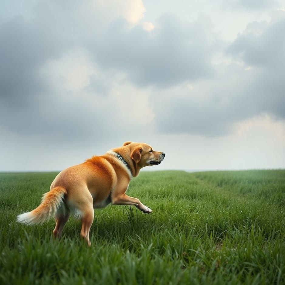 Dream : Grassing with a dog in a dream