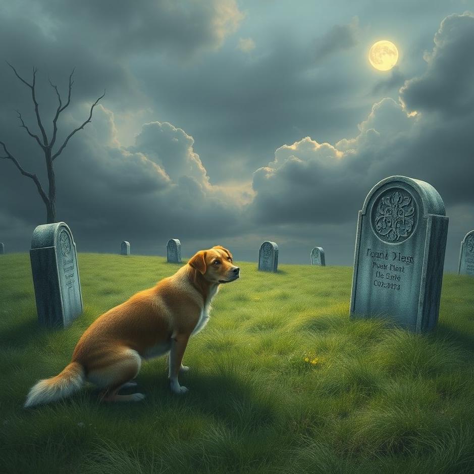 Dream : Grave and a dog in a dream