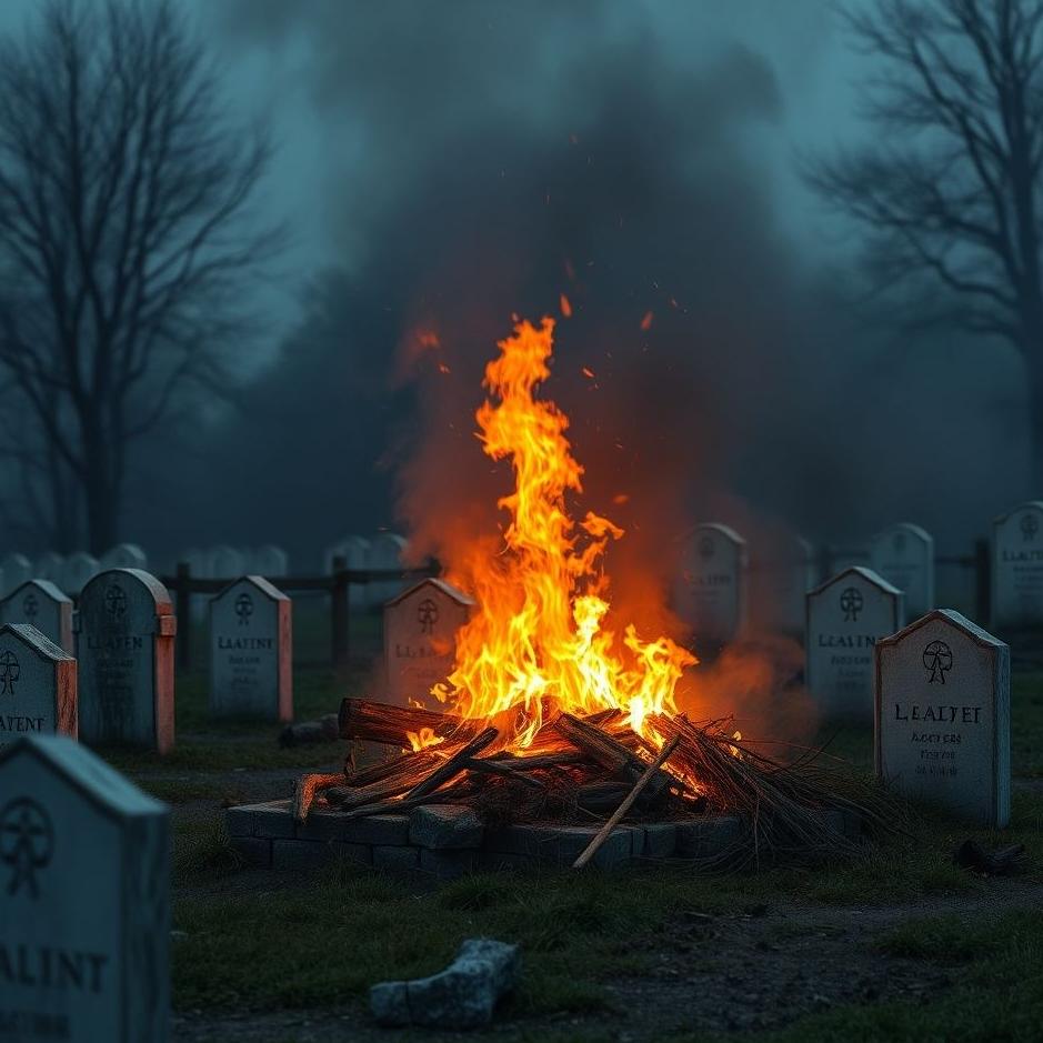 Dream : Grave burning in a dream