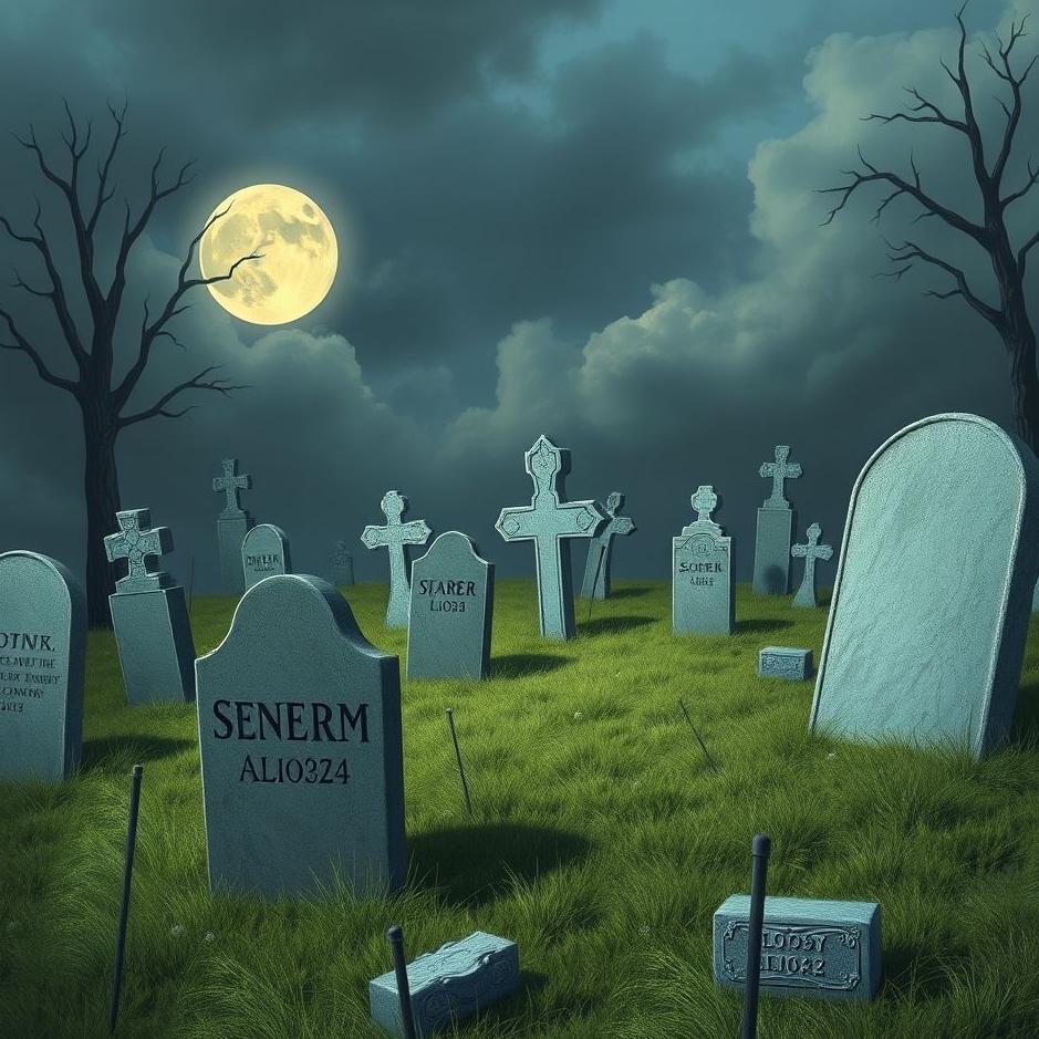 Dream : Graves mixed up in a dream