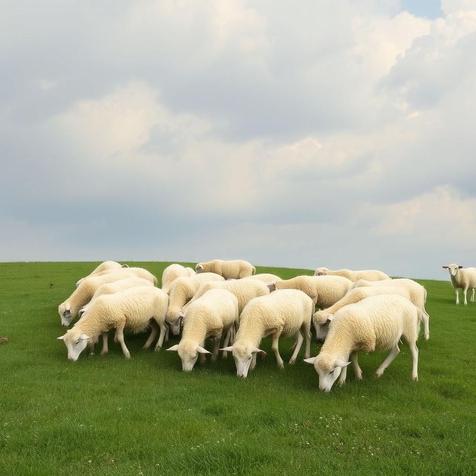 Dream : Grazing a flock of lambs in a dream