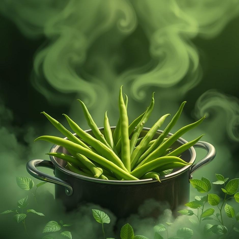 Dream : Green beans in a pot in a dream