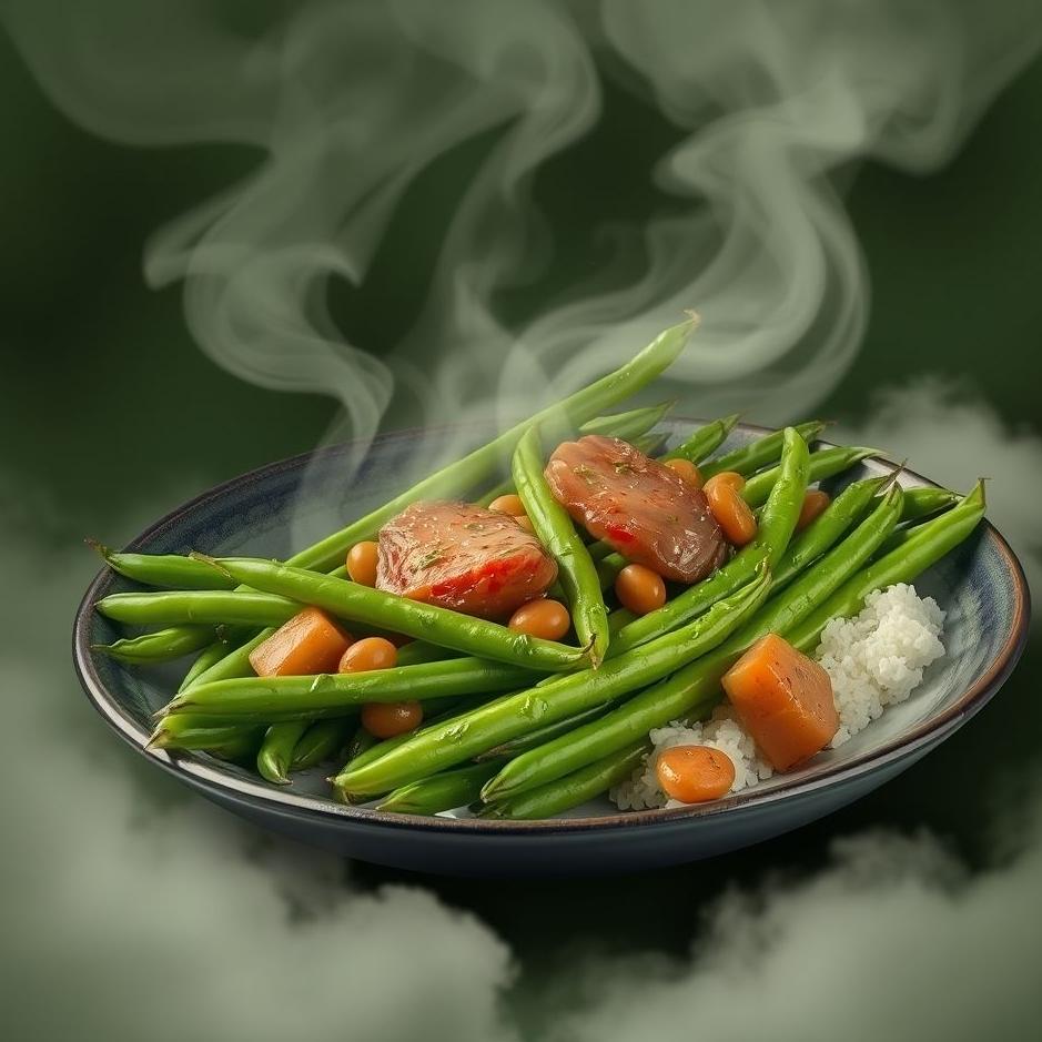 Dream : Green beans with meat in a dream