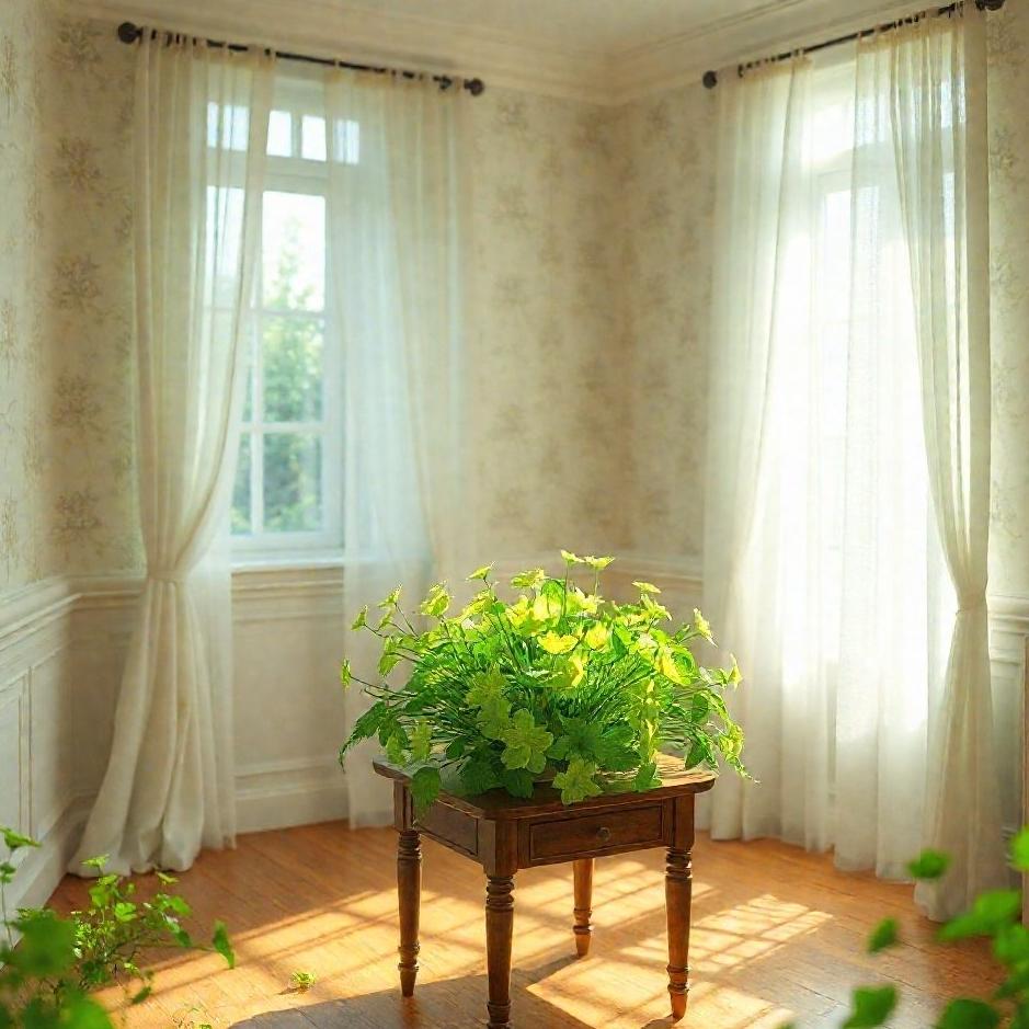 Dream : Green flowers at home in a dream